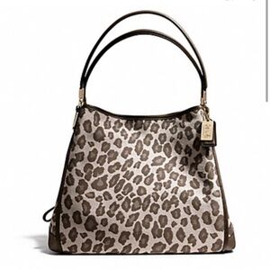 Coach Madison Ocelot  Jacquard Phoebe 
Shoulder Bag